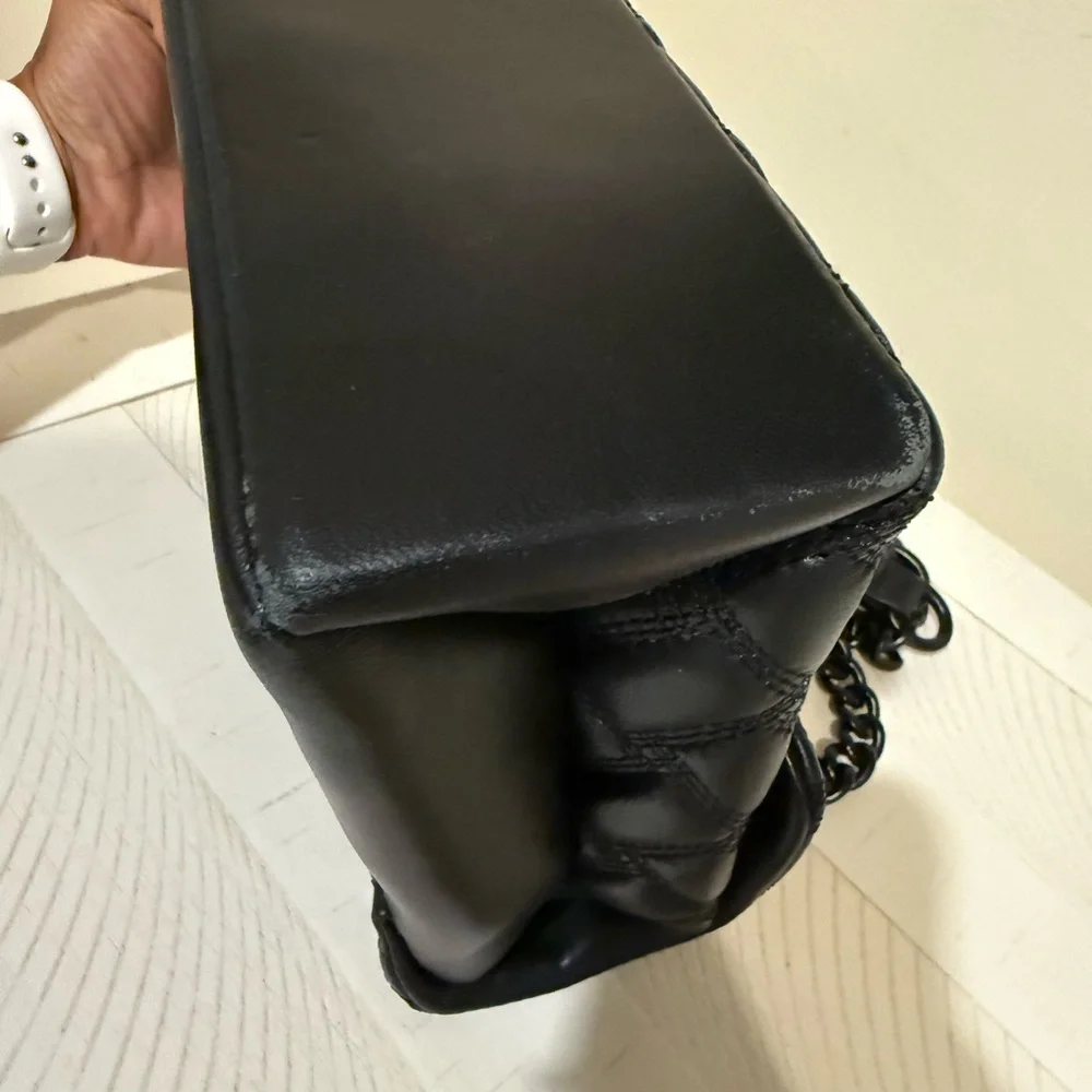 Kurt Geiger Black Quilted Shoulder Bag - Picture 7 of 8